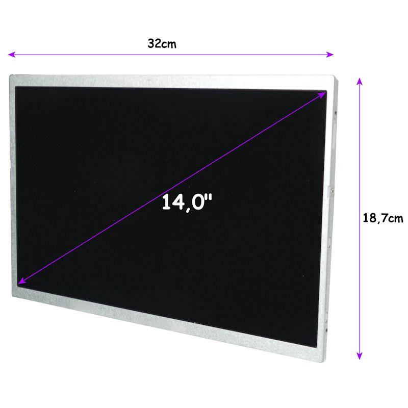 7133 Matryca LED Qoltec  14.0 1366 768 GLOSSY Slim 40Pin Front