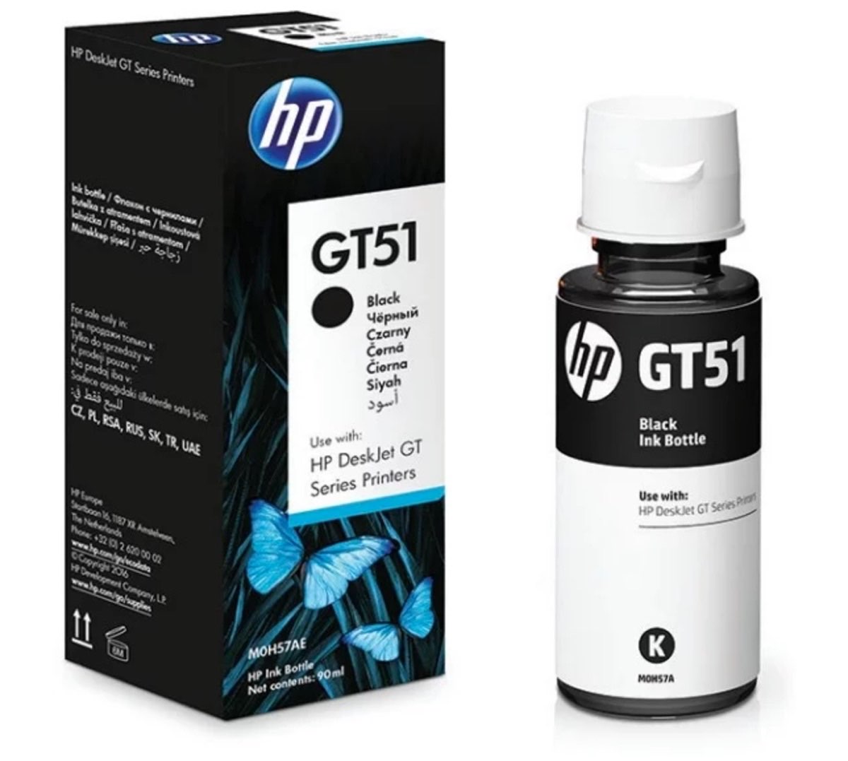 Tusz HP, GT51, black, 90ml, M0H57AE, 0190780132579