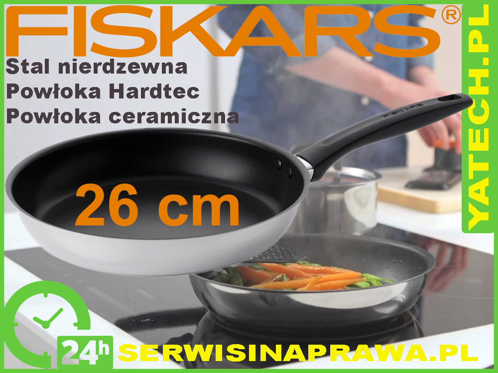 Patelnia Fiskars, Stalowa, 26cm, 855326S, 855326