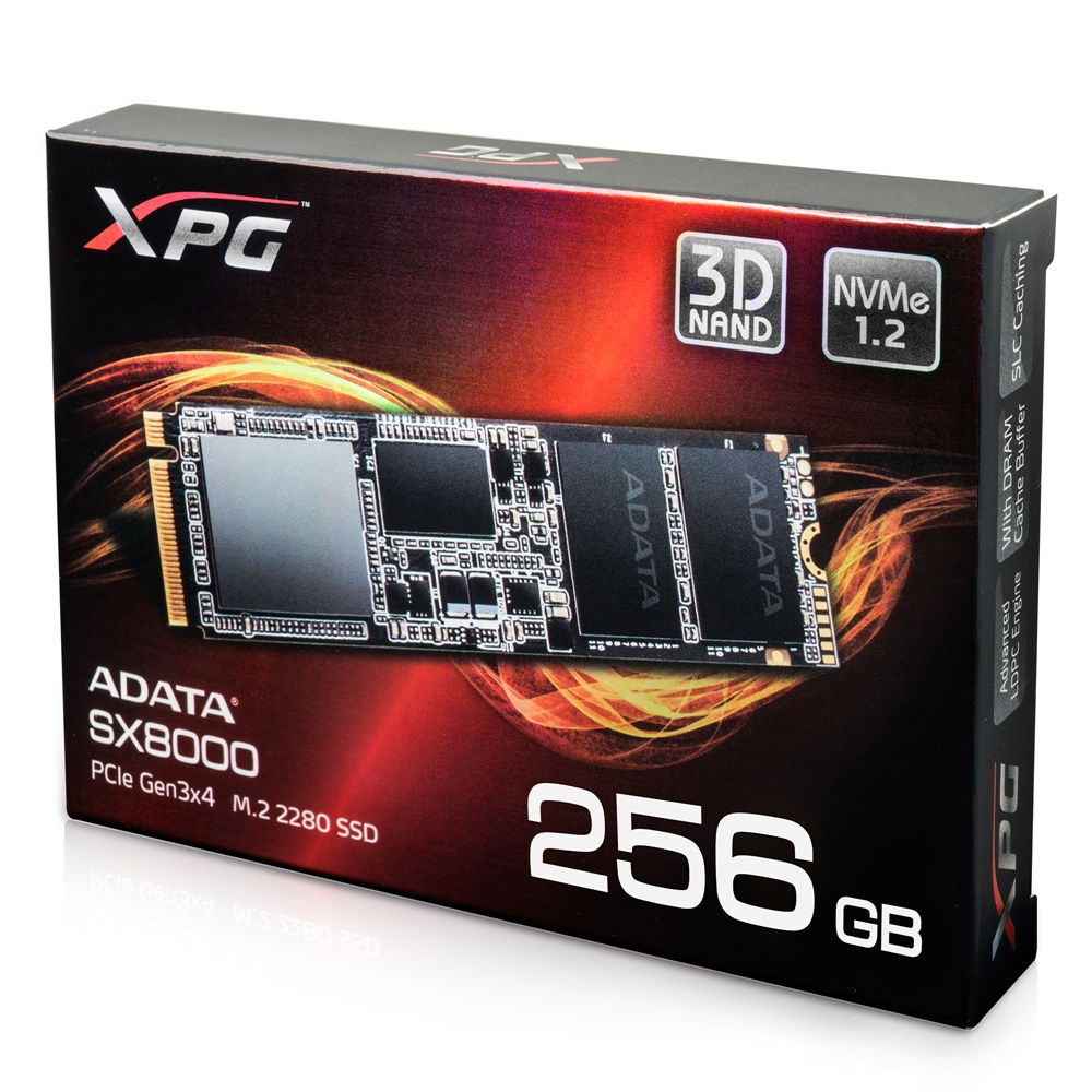 SSD, Adata, XPG SX8000, 256GB, ASX8000NP-256GM-C, 4712366967298