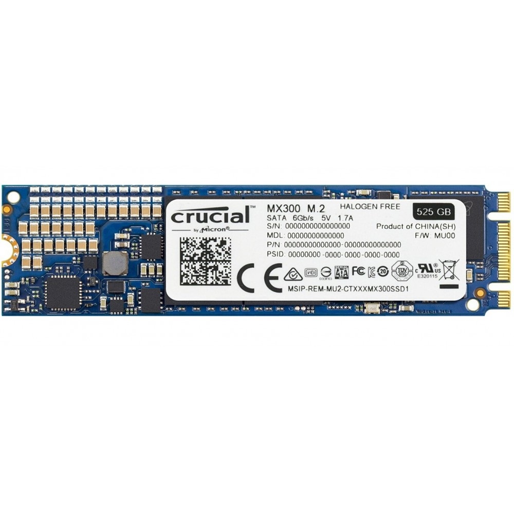 SSD, Crucial, MX300, 525GB, CT525MX300SSD4, 0649528778307