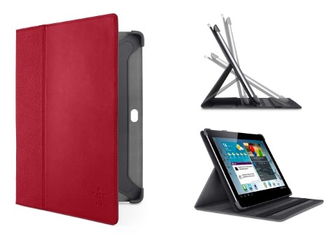 Etui, tablet, 10.1, Belkin, Tri-Fold, Folio, Red, do Galaxy, Tab2, F8M394CWC02, 722868885888